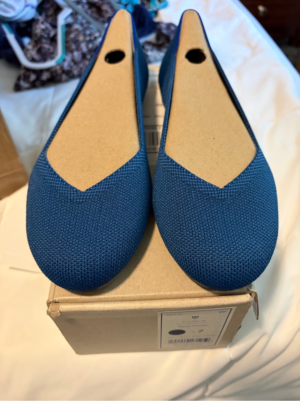 Rothy’s Women’s Blue Knit Ballet Flats